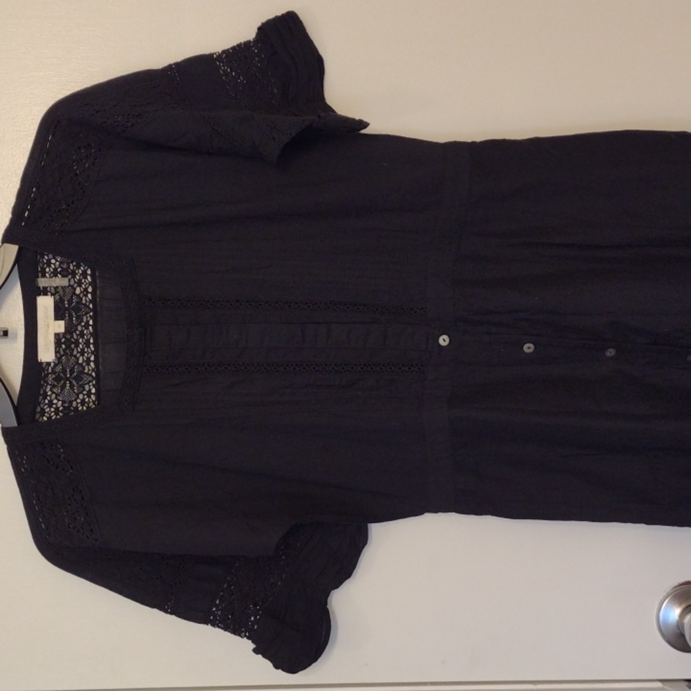 NEW LoveShackFancy Black Cotton Maxi Dress size Medium